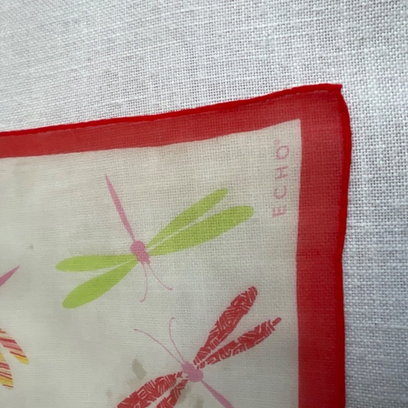 Echo Silk Chiffon Butterfly Square Scarf 19”x21” - Picture 4 of 8